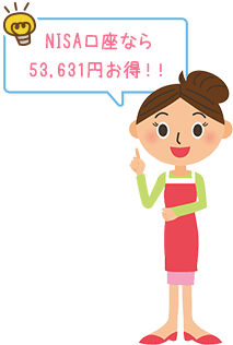 NISA口座なら53,631円お得！！