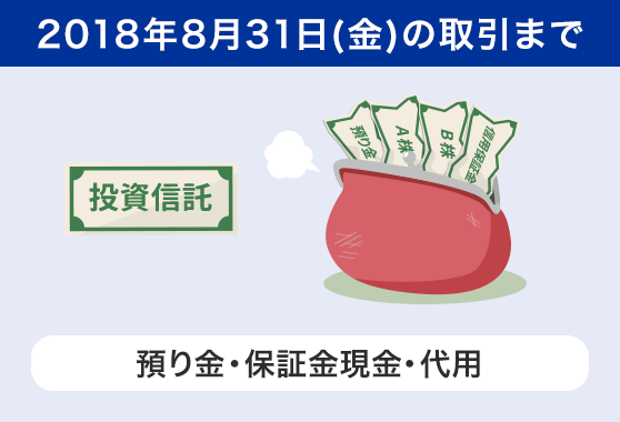 2018年8月31日（金）の取引まで