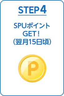 STEP4:SPUポイントGET！（翌月15日頃）