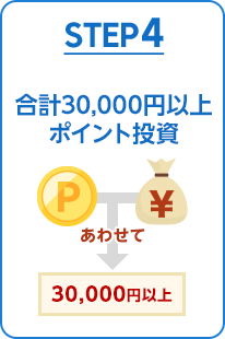合計30,000円以上ポイント投資