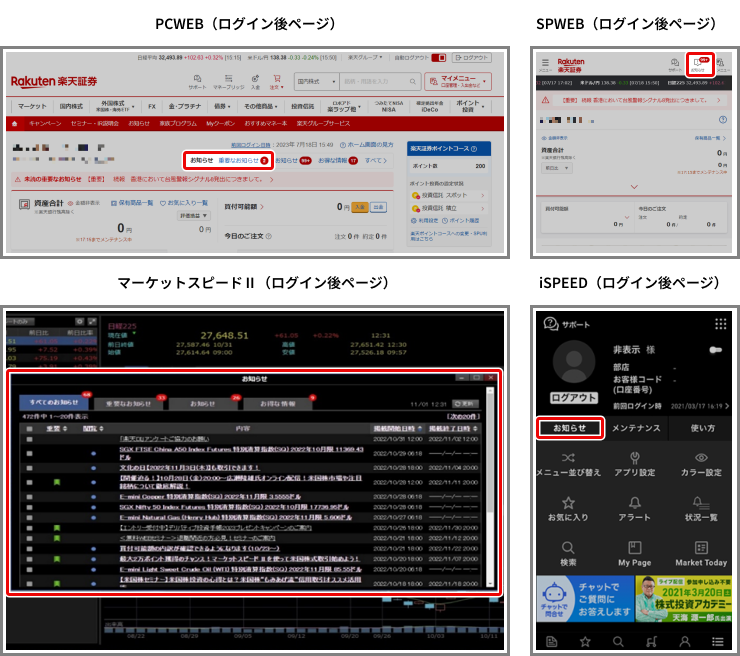 システム障害の検知を告知
