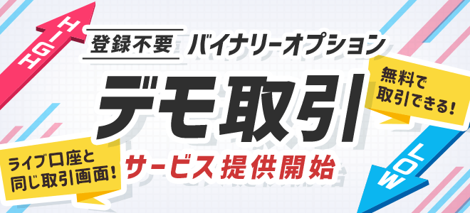 バイナリーオプション デモ取引