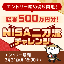 総額500万円分！NISA二刀流チャレンジ