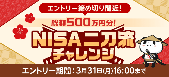 総額500万円分！NISA二刀流チャレンジ