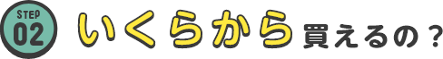 STEP02 いくらから買えるの？