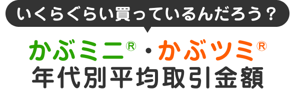 いくらぐらい買っているんだろう？かぶミニ®・かぶツミ®年代別平均取引金額