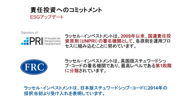 責任投資へのコミットメント